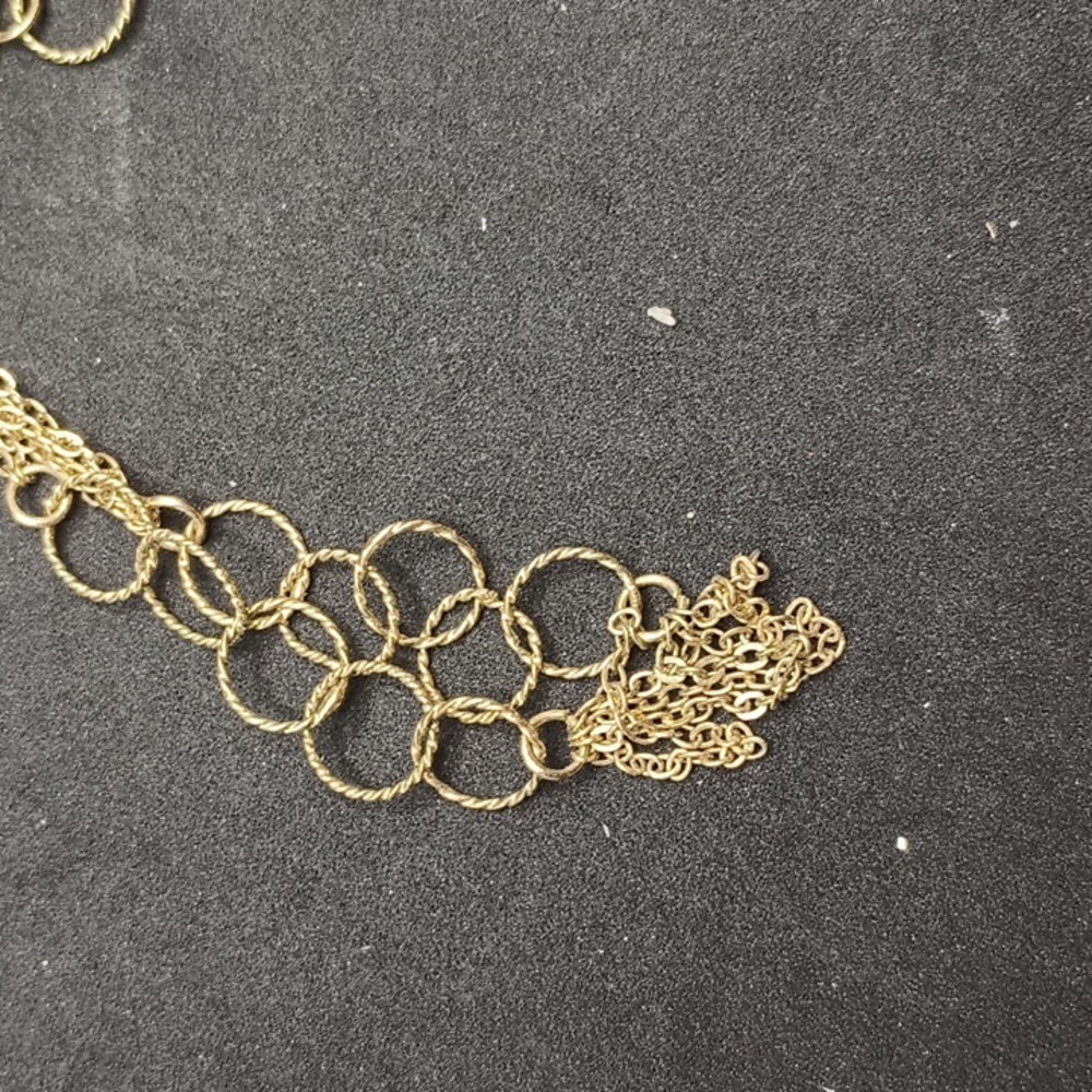 vintage long gold tone chain necklace - Picture 2 of 2